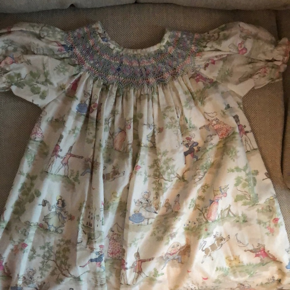 Le’ Za Me smocked nursery rhymes dress